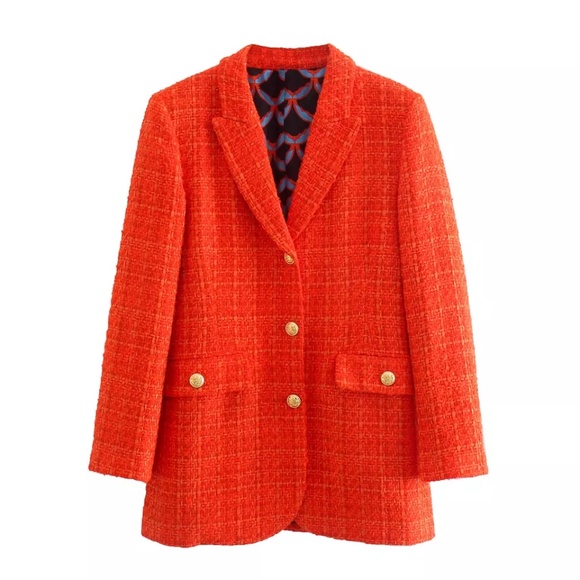 Decorative lining Tweed blazer